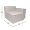 Flash Furniture Bridgetown Luxury Modular Sectional Sofa, Right Side with Arm Rest, Cream IS-IT2231-RC-CRM-GG - alternate 3